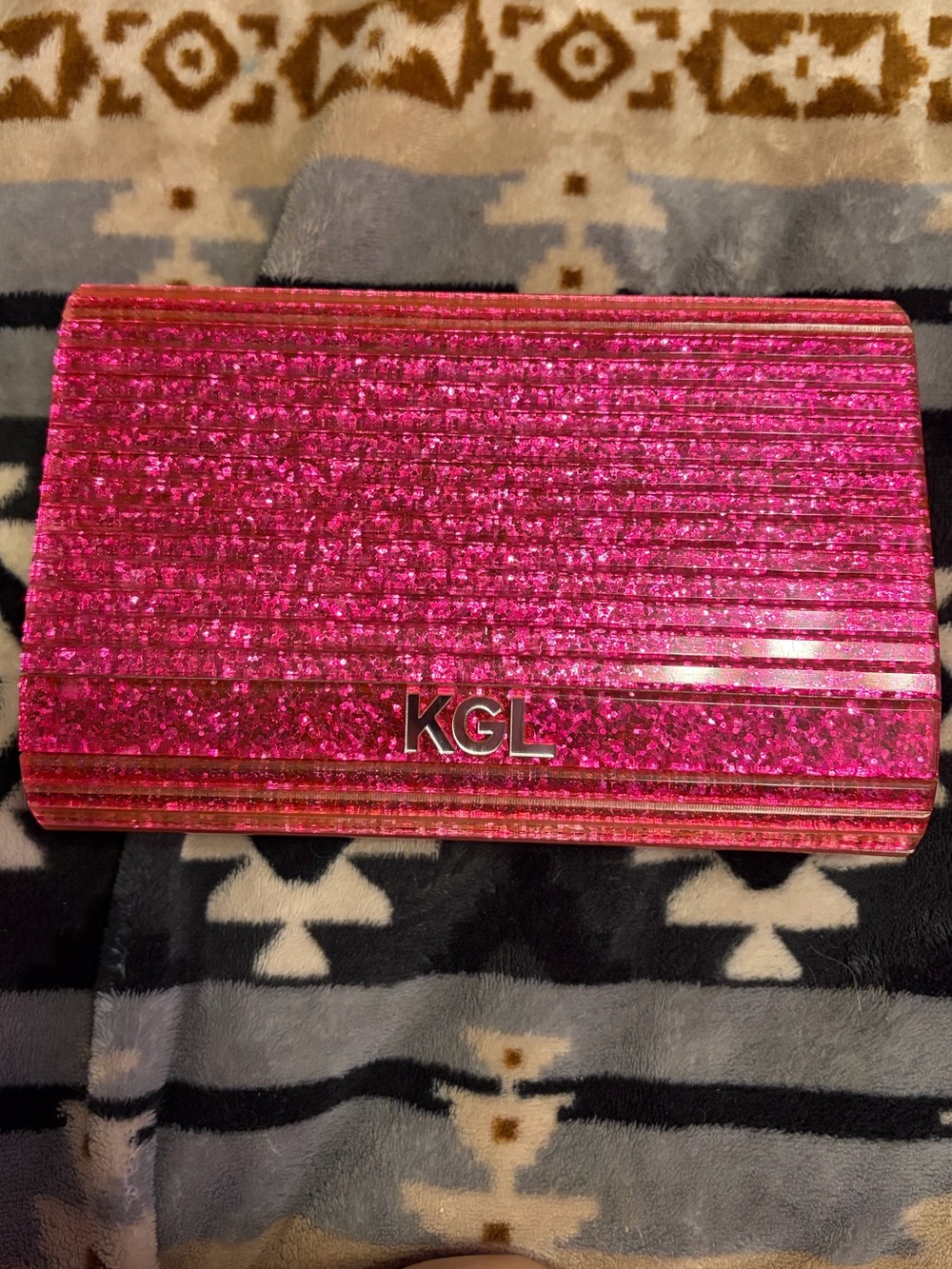 Kurt Geiger NWOT London Party Glitter Envelope Clutch Crossbody Bag